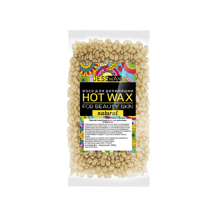Воск для депиляции пленочный JessWax NATURAL, 100 г