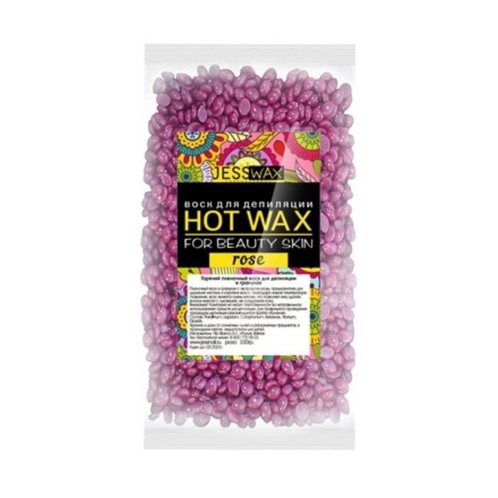Воск для депиляции пленочный JessWax ROSE, 100 г