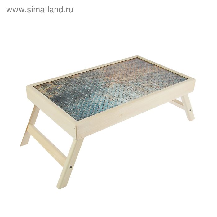 Столик для завтрака Металл стеклянная поверхность 50х30см именной столик для завтрака в постель love forever