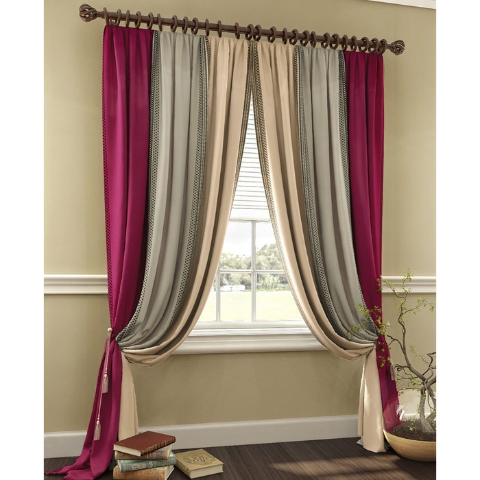 Шторы «Даян», размер 150х260 см - 2 шт, блэкаут