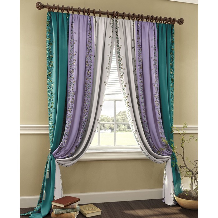 Шторы «Дурусу», размер 150х260 см - 2 шт, блэкаут