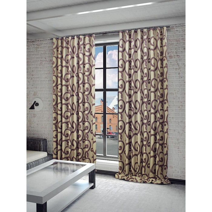 Шторы «Бенди», размер 200х280 см — 2 шт, цвет сиреневый