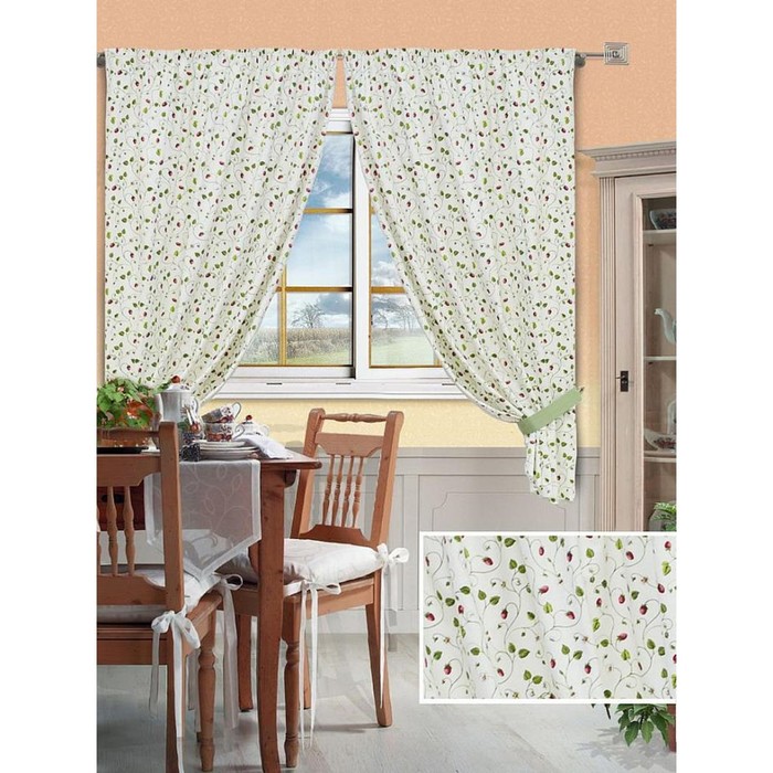 Шторы «Виэль», размер 136х175 см и 2 подхвата