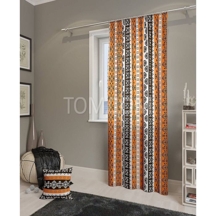 Штора «Тасман-П», размер 148х260 см - 1 шт, цвет оранжевый