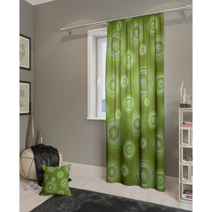 Штора «Ван Гог-П», размер 148х260 см - 1 шт, цвет зелёный