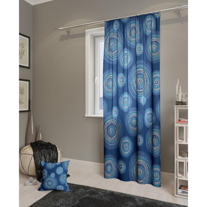 Штора «Ван Гог-П», размер 148х260 см - 1 шт, цвет синий