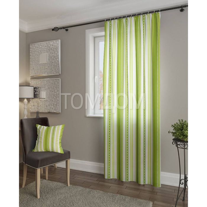 Штора «Девон-П», размер 148х260 см - 1 шт, цвет зелёный