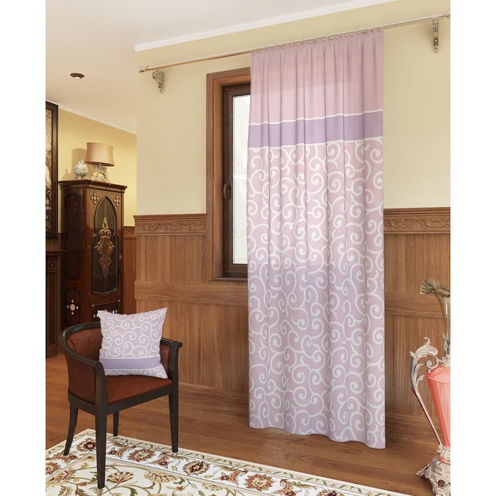Штора «Илвин-П», размер 148х260 см - 1 шт, цвет розовый