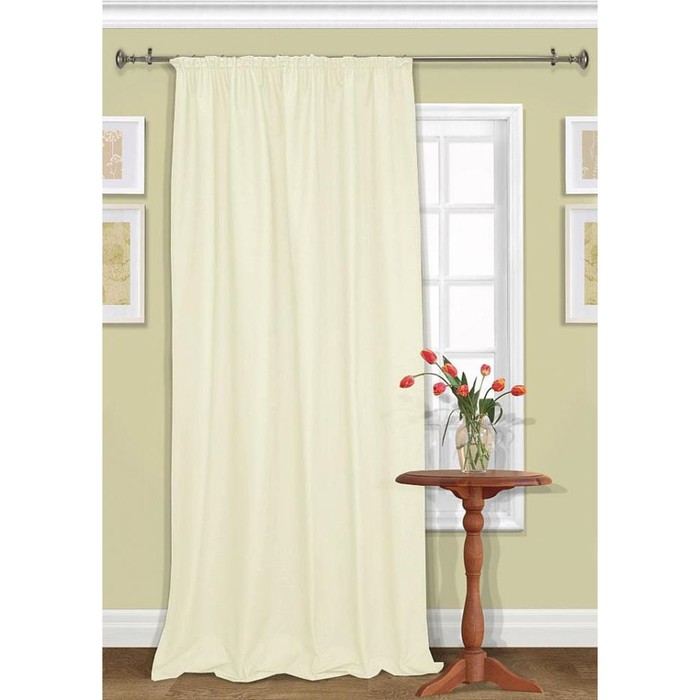 Комплект штор «Моно», размер 140х280 см - 1 шт. и 1 подхват, цвет белый