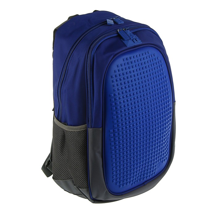 Рюкзак молодежный эргономичная спинка Пиксель 4ALL CASE 41*27*19 см RT63-01N, тёмно-синий