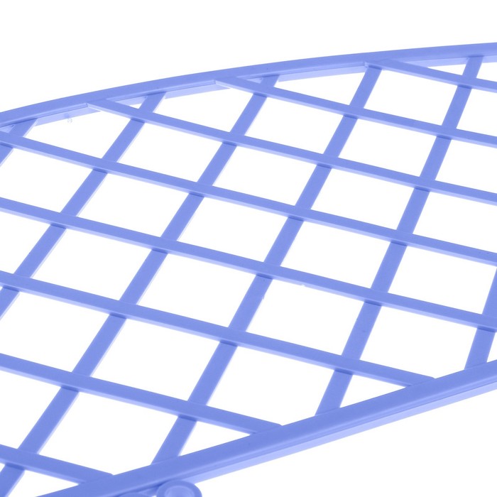 Ограждение декоративное, 36.5 х 220 см, 5 секций, пластик, синее, «Решётка»