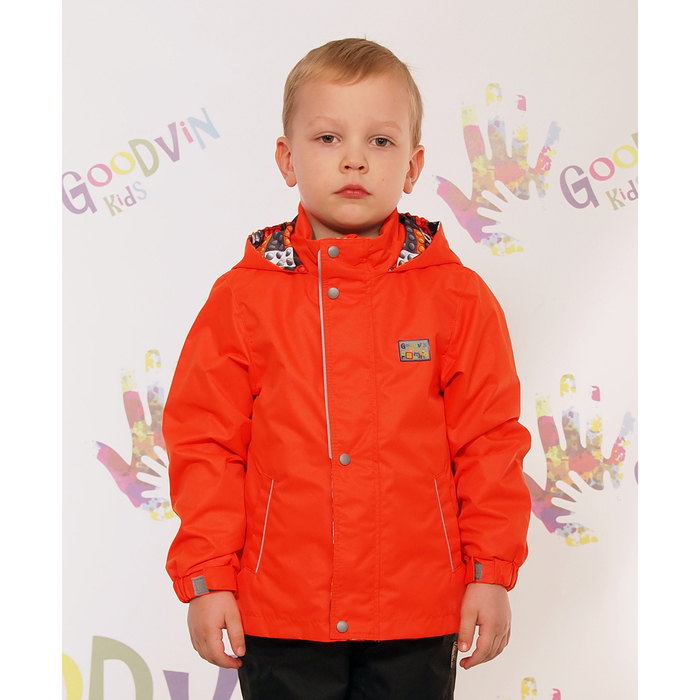 Куртка для мальчика "СЕВА", рост 86 см (48), цвет оранжевый В10017-05_М