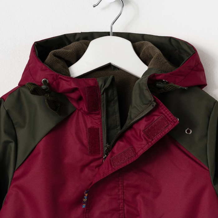 Куртка для мальчика "ЛУКА", рост 140 см (72), цвет хаки/вино В10017-09