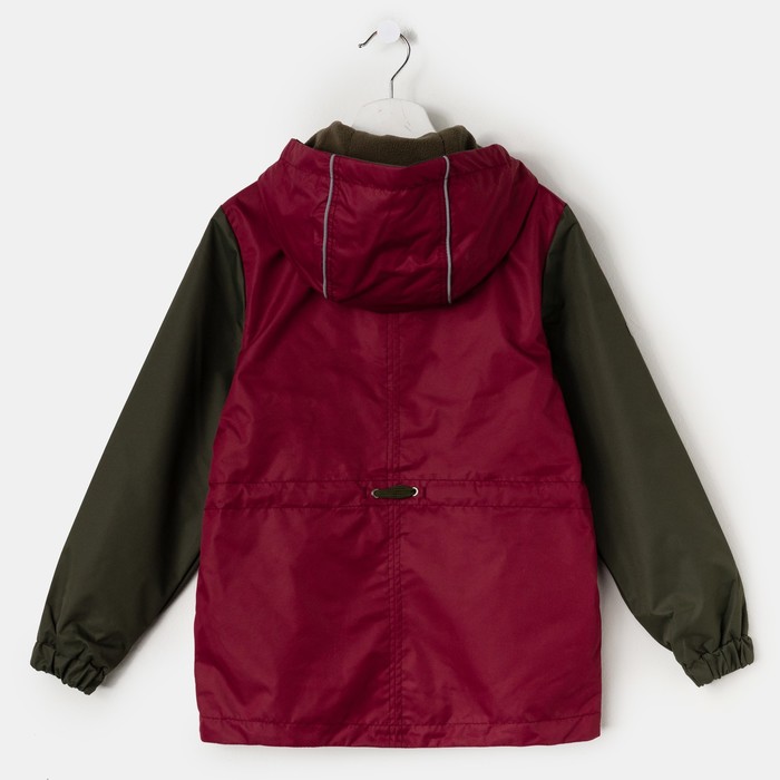 Куртка для мальчика "ЛУКА", рост 140 см (72), цвет хаки/вино В10017-09