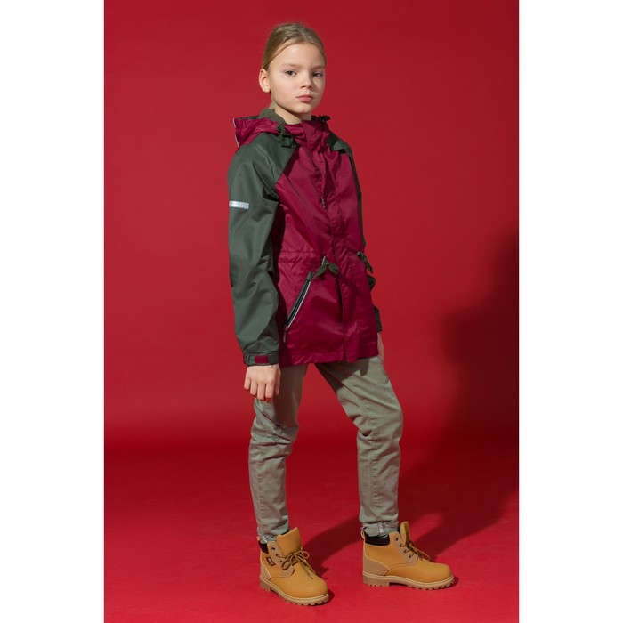 Куртка для мальчика "ЛУКА", рост 158 см (80), цвет хаки/вино В10017-09