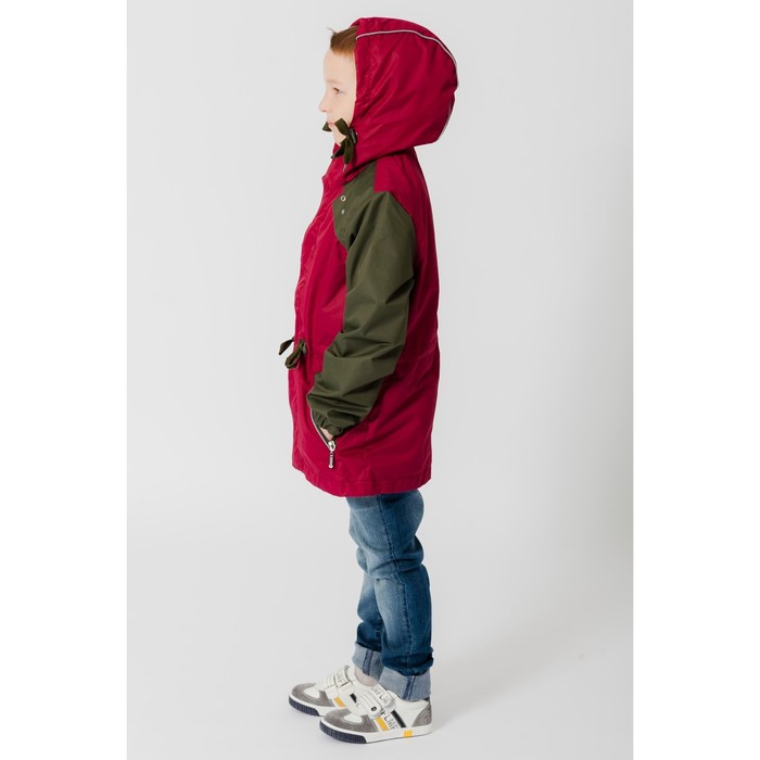 Куртка для мальчика "ЛУКА", рост 158 см (80), цвет хаки/вино В10017-09