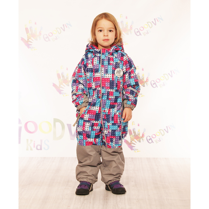 Комбинезон для девочки "МИЛА", рост 92 см (52), принт розовый КМ21117-11_М