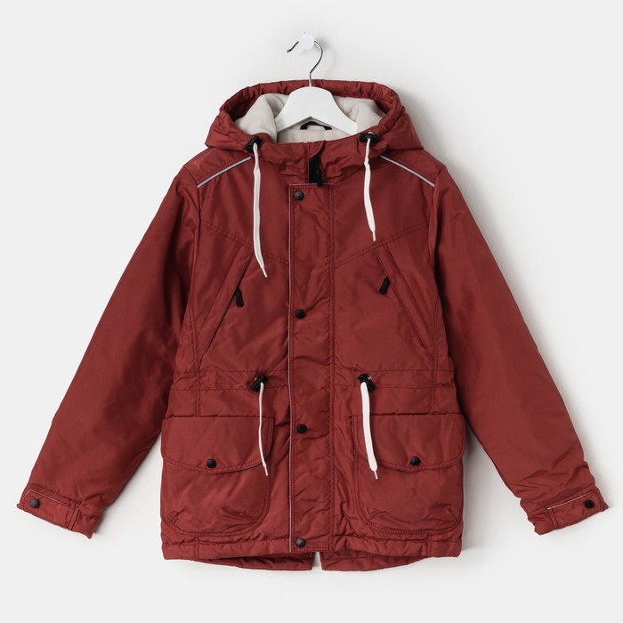 Куртка для мальчика "ГРЕЙ", рост 140 см (72), цвет кирпич К11017-15