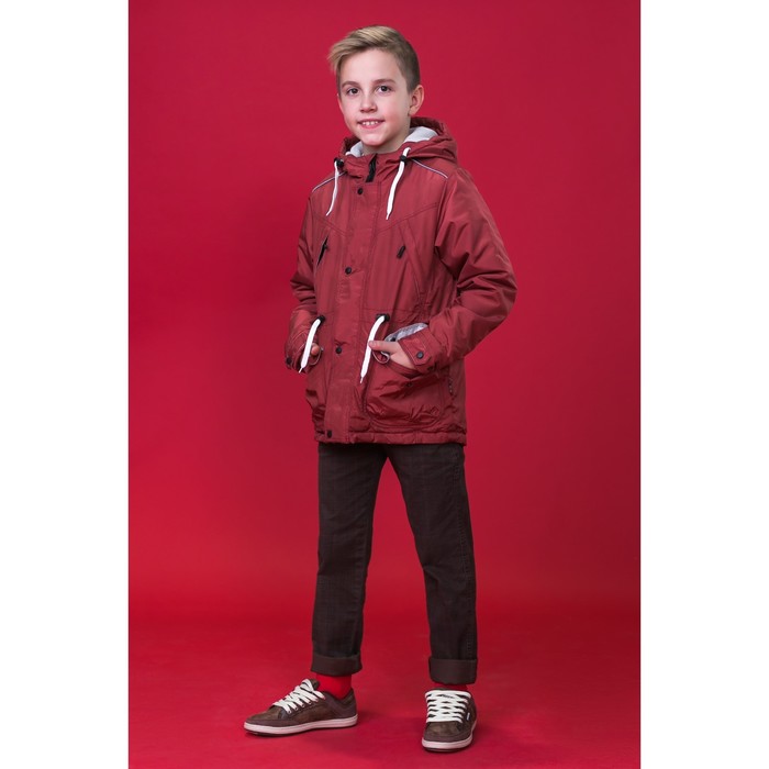 Куртка для мальчика "ГРЕЙ", рост 146 см (76), цвет кирпич К11017-15
