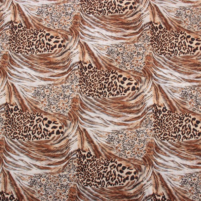 Покрывало АТЛАС рис 11 леопард 240х205 см, п/э 110 г/м2