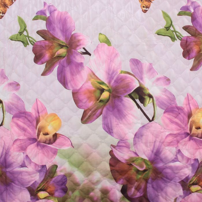 Покрывало АТЛАС рис 14 роз/сакура 240х205 см, п/э 110 г/м2