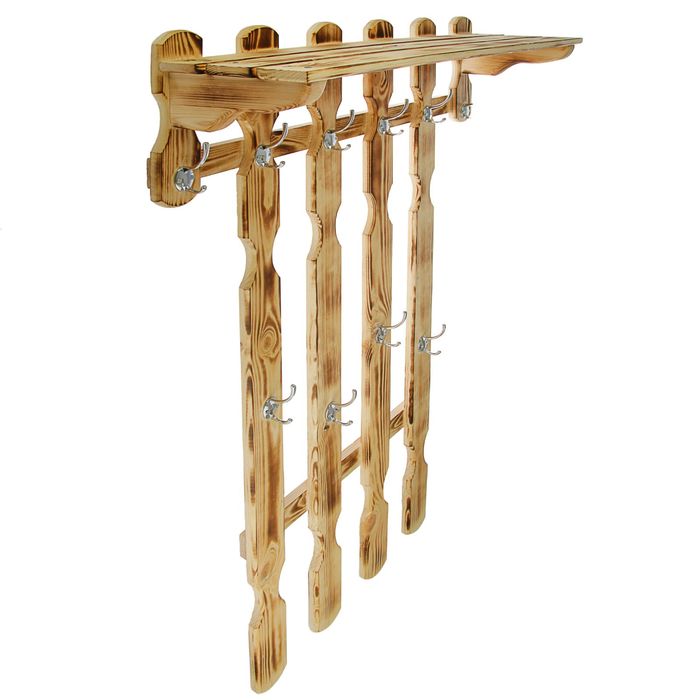 Прихожая"Дачная" обожжённая лакированная сосна