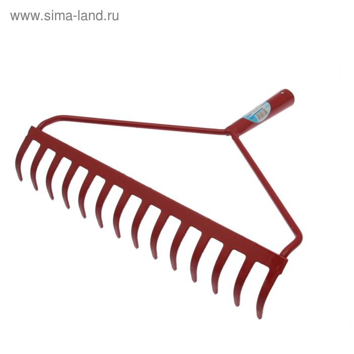  Грабли прямые, прямой зубец, 14 зубцов, металл, тулейка 28 мм, без черенка