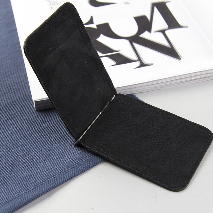 Зажим для купюр на магните, кайман, цвет чёрный