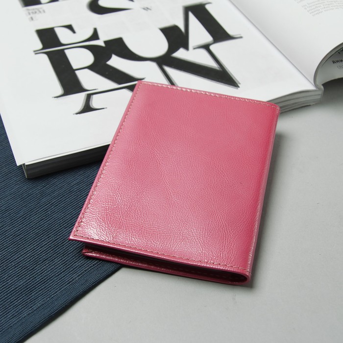 Обложка для автодокументов, 5 карманов для карт, наплак, цвет фуксия