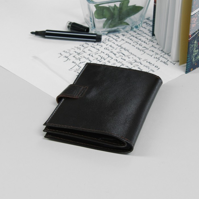 Обложка для автодокументов и паспорта, цвет коричневый матовый