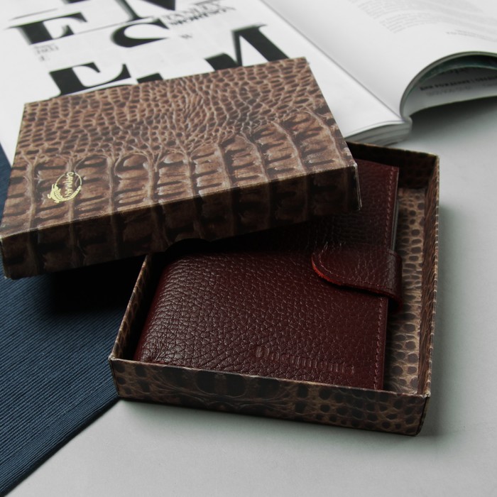 Обложка для автодокументов и паспорта, отдел для купюр, карманы для карт, флотер, цвет бордовый