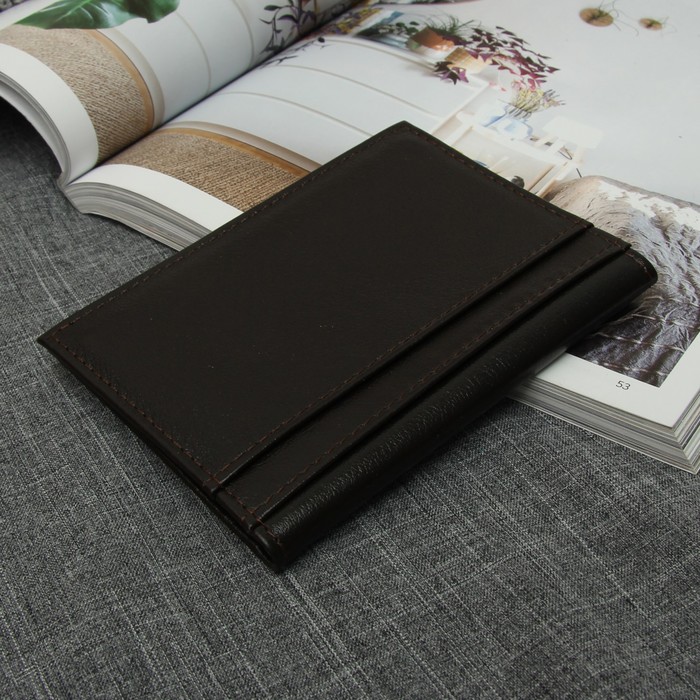 Обложка для автодокументов и паспорта, цвет коричневый матовый