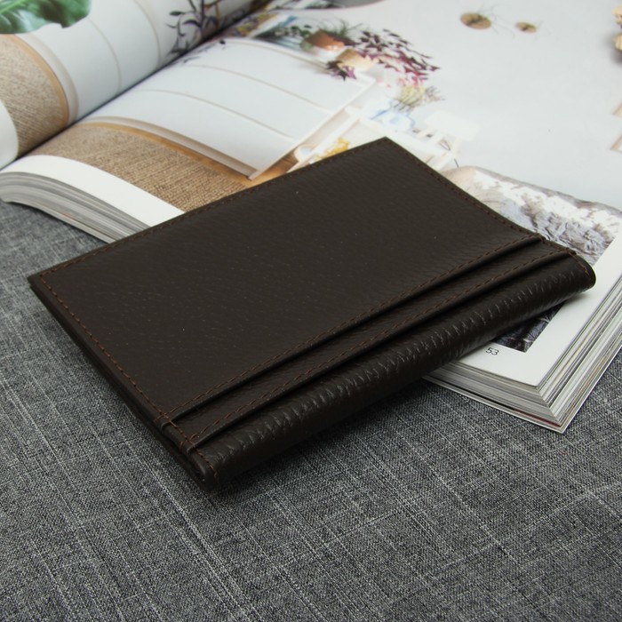 Обложка для автодокументов и паспорта, флотер, цвет тёмно-коричневый