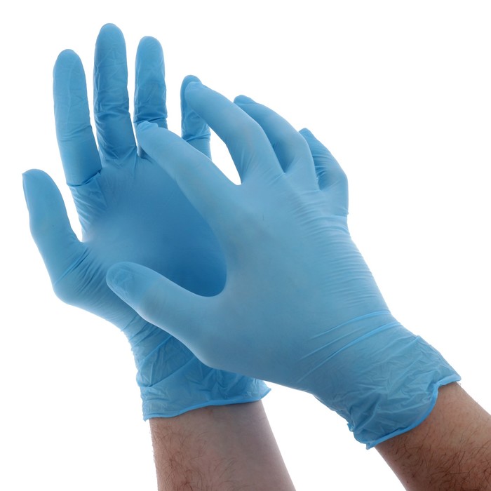 Перчатки нитриловые неопудренные M 2 пары