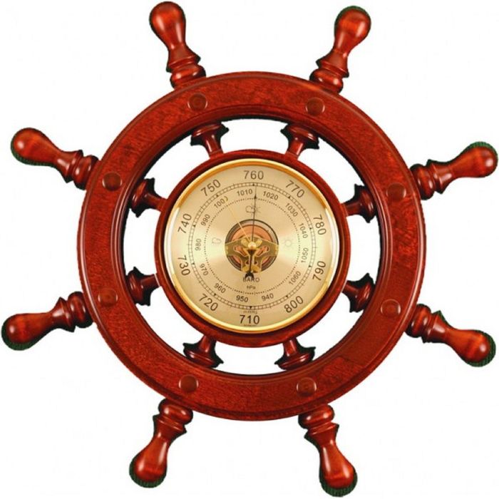 Штурвал сувенирный С7 барометр
