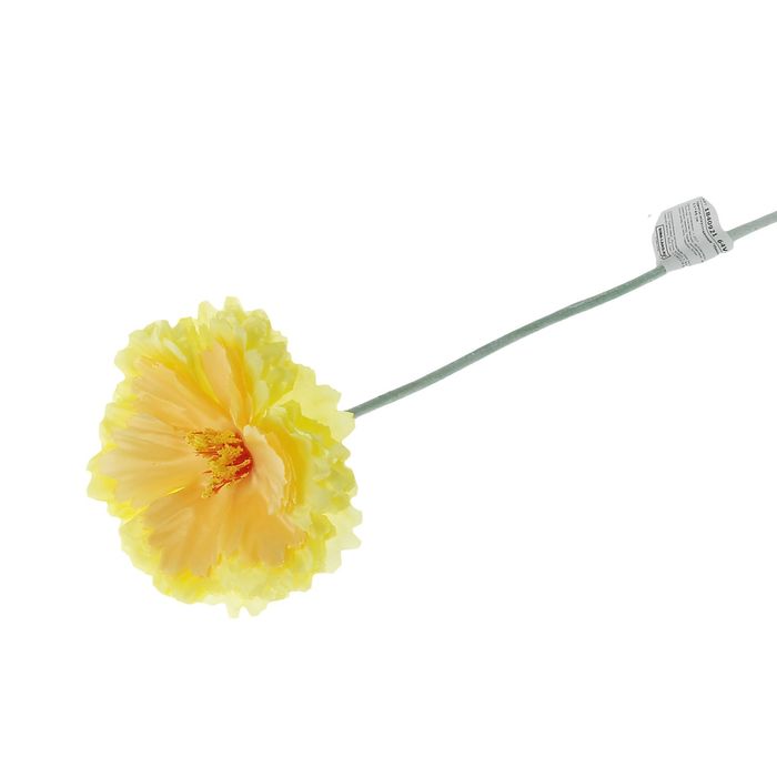 Цветок искусственный "Пион Султан" жёлтый