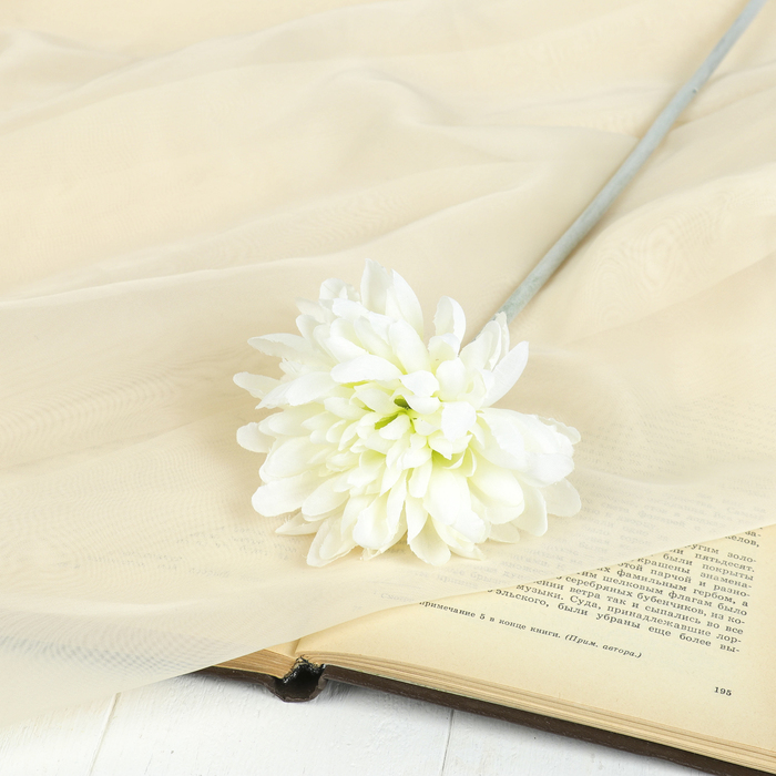 Цветок искусственный "Нежная астра" белая