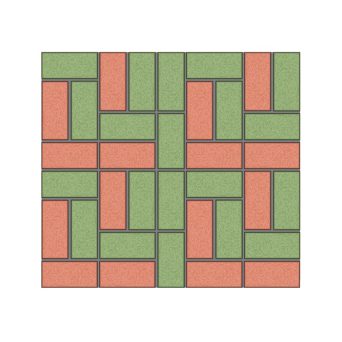Форма для тротуарной плитки «Кирпич», 20 × 10 × 6 см, шагрень, Ф11018, 1 шт.