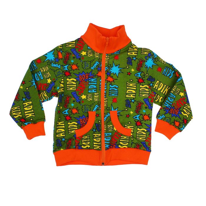 Куртка для мальчика, рост 116 см, цвет хаки, принт буквы  581251-2