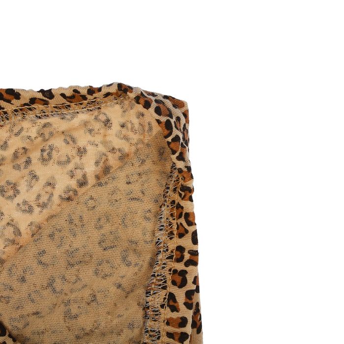 Брюки для девочки, рост 104 см, цвет бежевый, принт леопард 232162