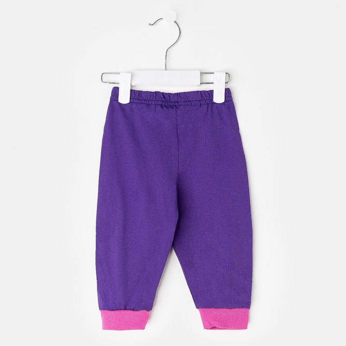 Брюки для мальчика, рост 74 см, цвет фиолетовый 233110-6_М