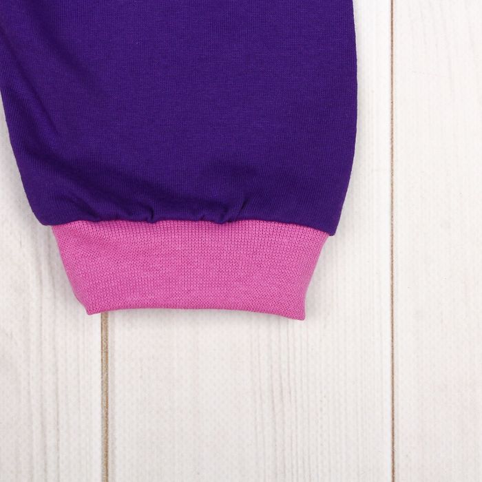 Брюки для мальчика, рост 74 см, цвет фиолетовый 233110-6_М