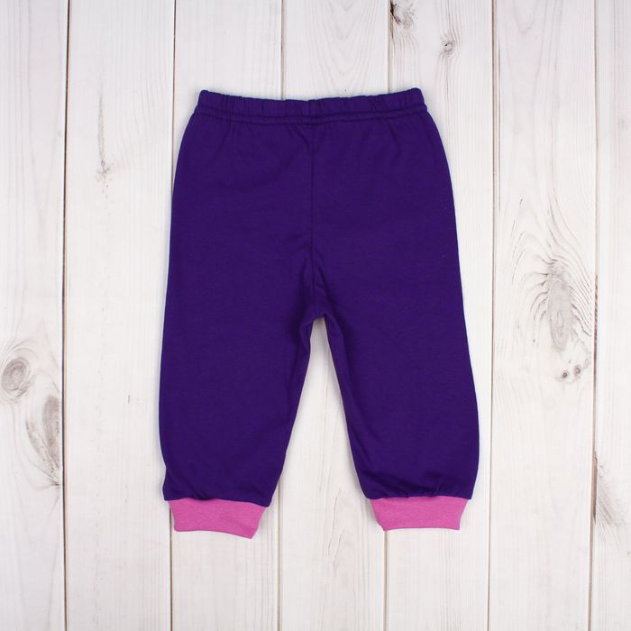 Брюки для мальчика, рост 74 см, цвет фиолетовый 233110-6_М