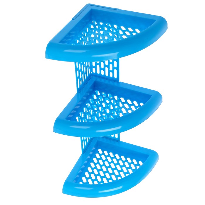 Полка 3-х ярусная угловая, цвет МИКС