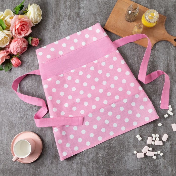 Фартук "Этель" Капкейк укороченный, 100% хл, рогожка, 165 г/м2