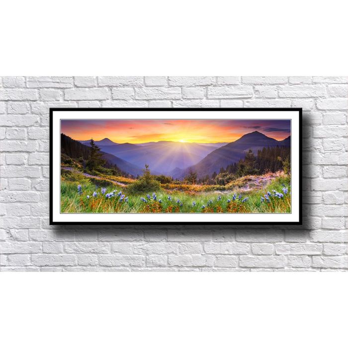 Картина-панорама "Горный закат"