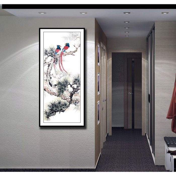 Картина-панорама "Китайские рисунки дивных птиц"