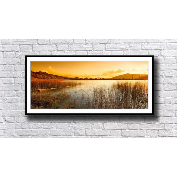 Картина-панорама "Вечерний берег реки"