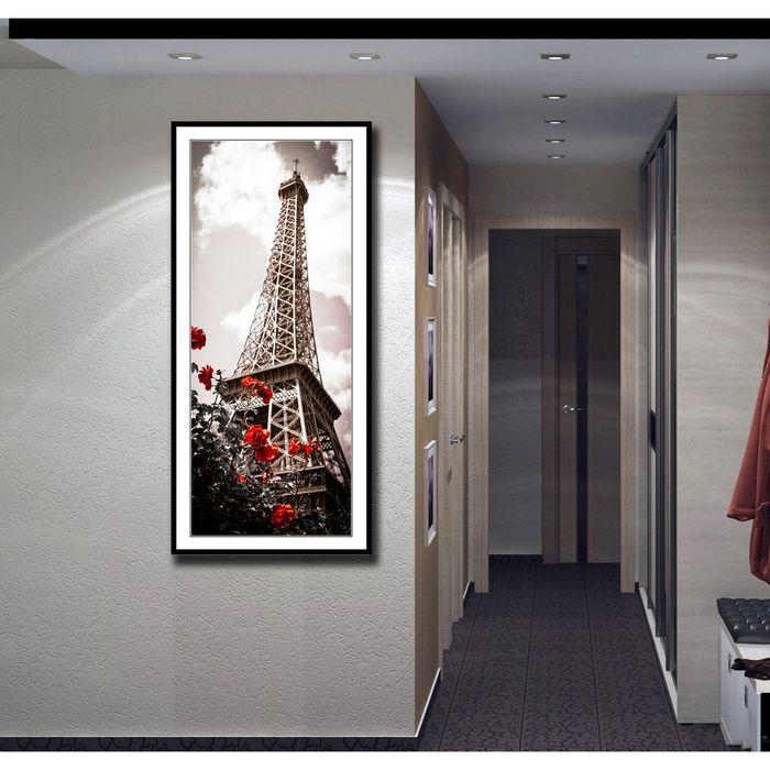 Картина-панорама "Достопримечательность Парижа"