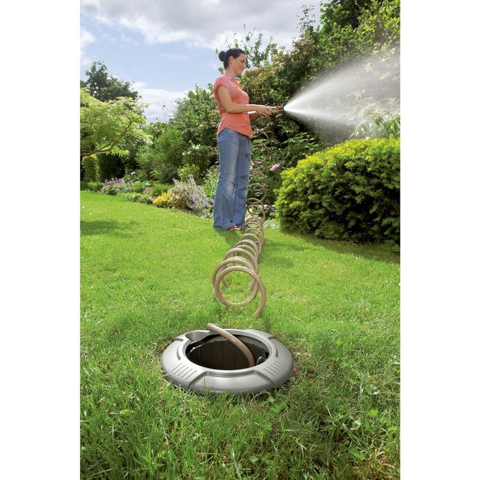 Колонка со спиральным шлангом, d=12 мм (1/2"), L=10 м, комплект фитингов